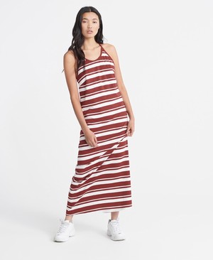 Superdry Summer Stripe Maxi Női Ruhák Rózsaszín | NPRIX0941